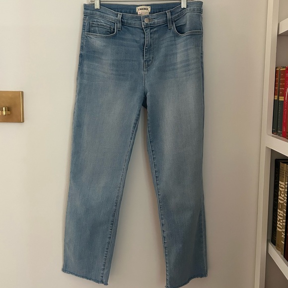 L’AGENCE Jeans Sada High Rise Crop Slim Size 30 Bellevue - Picture 2 of 7